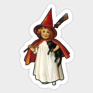 CUTE KITTY WITCH HALLOWEEN2 Sticker